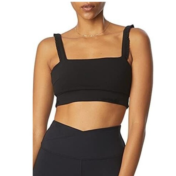 SINCERELY JULES FOR BANDIER The Rue Ruffle Bra- Black - Picture 1 of 3